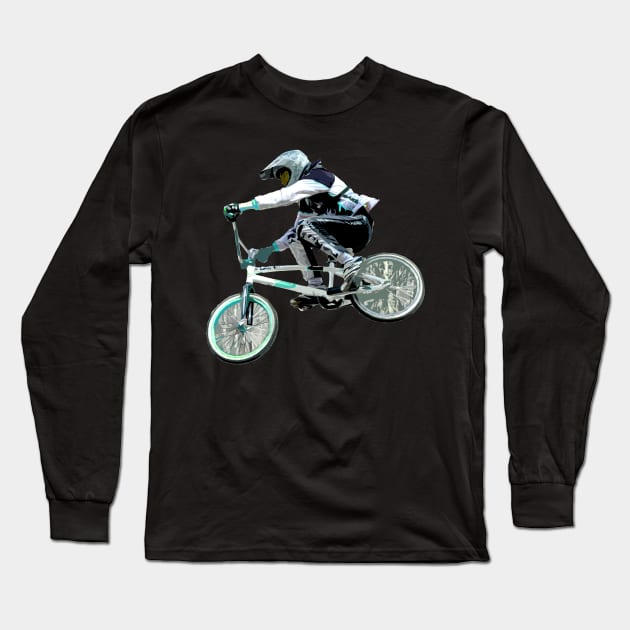 bmx Long Sleeve T-Shirt by rickylabellevie